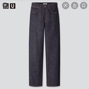 Uniqlo women wide fit curved jeans